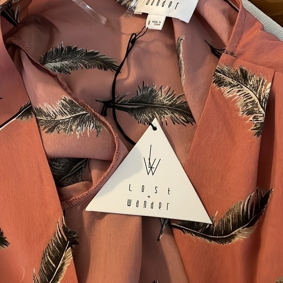 Lost+Wander Women’s Amber Hi Lo Midi Wrap Dress Feather Print Size Mediu… - Picture 13 of 13